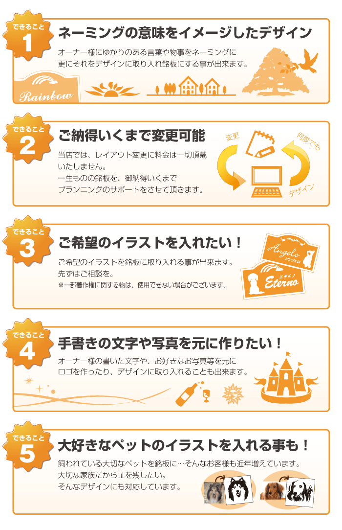 銘板館は想いをカタチにします